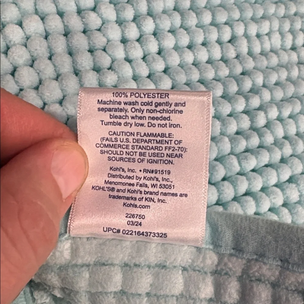 The Big One Light Blue Bath Mat 20x30 inches - NWOT